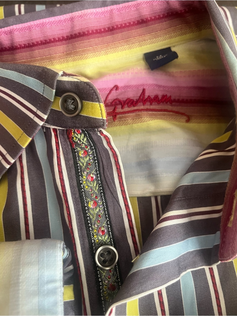 Robert Graham Multi-Stripe Button-Down Shirt - Picture 9 of 16
